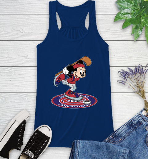 NHL Hockey Montreal Canadiens Cheerful Mickey Disney Shirt Racerback Tank 8