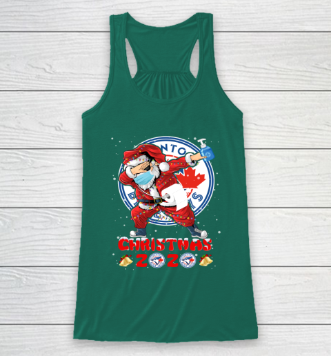 Toronto Blue Jays Funny Santa Claus Dabbing Christmas 2020 MLB Racerback Tank 5