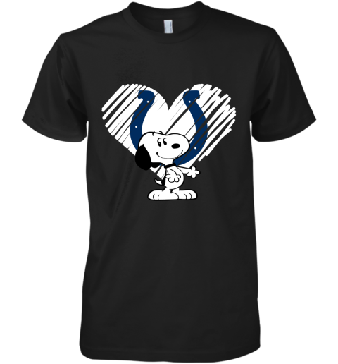 I Love Snoopy Indianapolis Colts In My Heart NFL Premium Men's T-Shirt