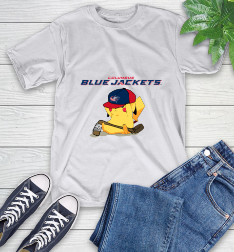 NHL Pikachu Hockey Sports Columbus Blue Jackets T-Shirt 12