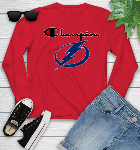 NHL Hockey Tampa Bay Lightning Champion Shirt Youth Long Sleeve 9