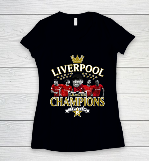 Liverpool Champions Of England Premier League 2019 2020 Women's V-Neck T-Shirt
