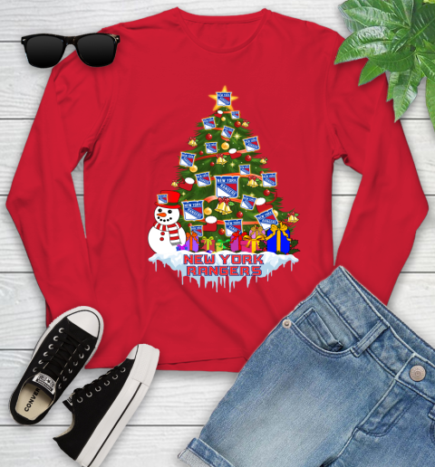 New York Rangers Merry Christmas NHL Hockey Sports Youth Long Sleeve 11
