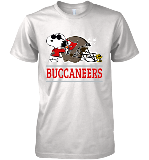 The Tampa Bay Buccaneers Joe Cool And Woodstock Snoopy Mashup Premium Men's T-Shirt