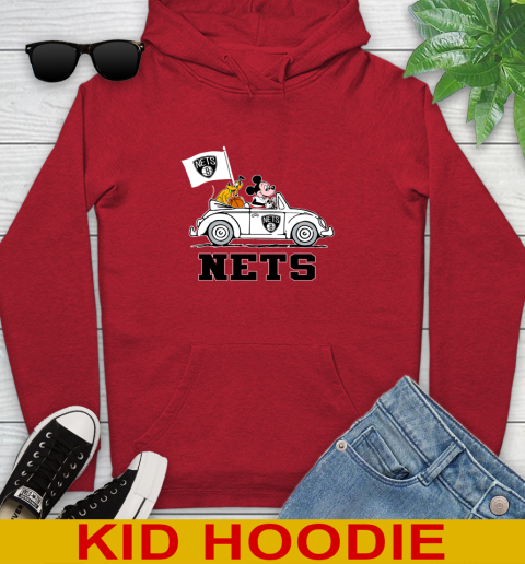 NBA Basketball Brooklyn Nets Pluto Mickey Driving Disney Shirt Youth Hoodie 11
