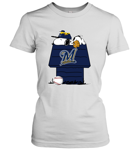 MLB Milwaukee Brewers Women's Short Sleeve V-Neck Fashion T-Shirt - S