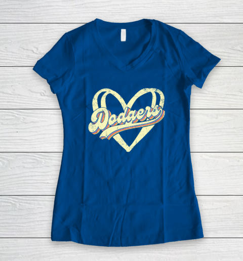 Dodgers Lover Women's V-Neck T-Shirt 5