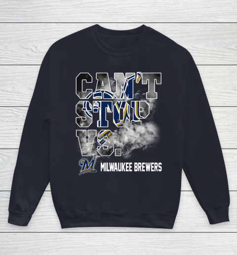 MLB Milwaukee Brewers Baseball Can't Stop Vs Brewers Youth Sweatshirt 2