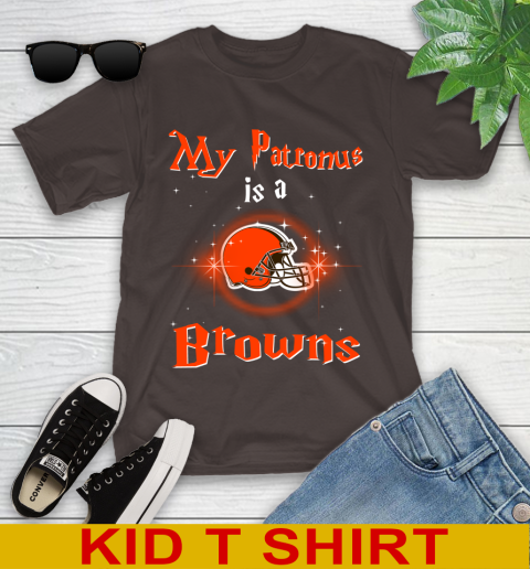 NFL Football Harry Potter My Patronus Is A Cleveland Browns Youth T-Shirt 6