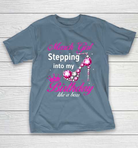 April Girl Stepping Into My Birthday Like A Boss Shirt April Girl Stepping Into My Birthday Like A Boss Shirt