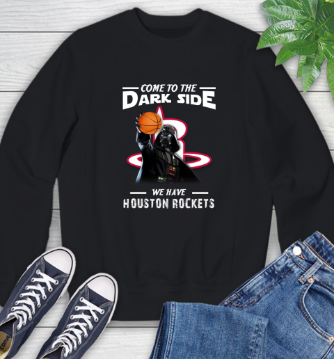 NBA Come To The Dark Side We Have Houston Rockets Star Wars Darth Vader Basketball Sweatshirt