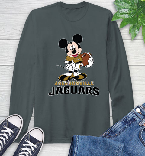 NFL Football Jacksonville Jaguars Cheerful Mickey Mouse Shirt Long Sleeve T-Shirt 7