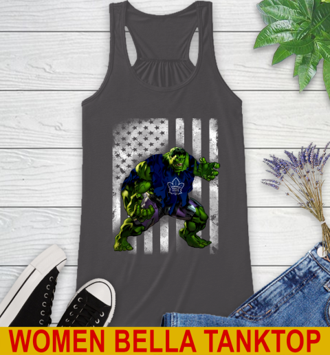 Toronto Maple Leafs Hulk Marvel Avengers NHL Hockey American Flag Racerback Tank 10