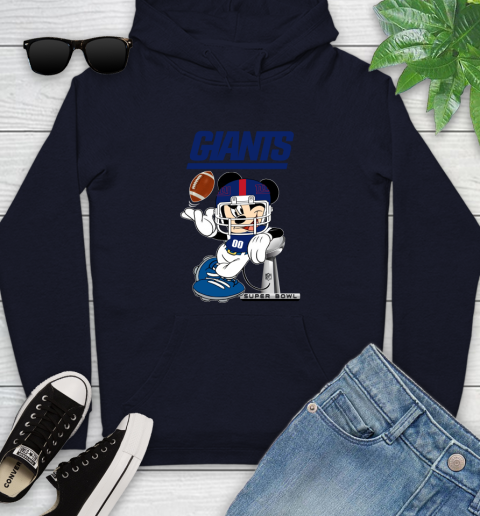 NFL newyork giants Mickey Mouse Disney Super Bowl Football T Shirt Youth Hoodie 4