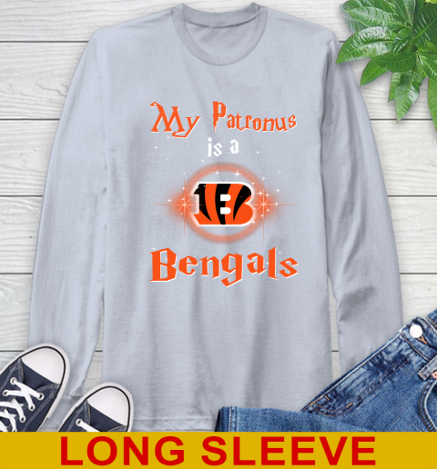 NFL Football Harry Potter My Patronus Is A Cincinnati Bengals Long Sleeve T-Shirt 6