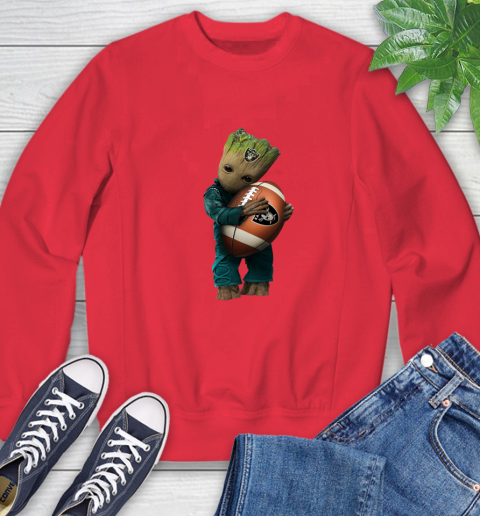 NFL Groot Guardians Of The Galaxy Football Sports Oakland Raiders Sweatshirt 10