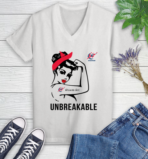 NBA Washington Wizards Girl Unbreakable Basketball Sports Women's V-Neck T-Shirt