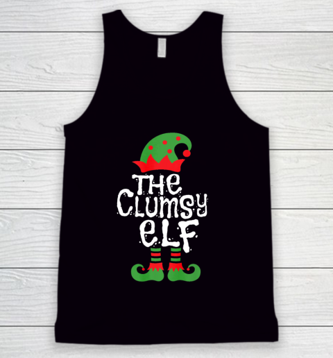 Clumsy Elf Family Matching Christmas Group Funny Pajama Tank Top
