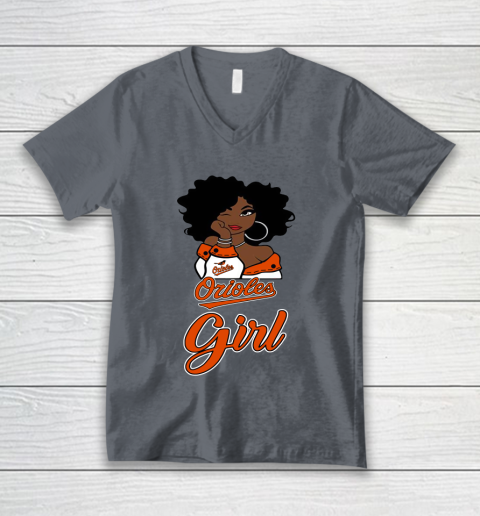 Baltimore Orioles Girl MLB V-Neck T-Shirt 5