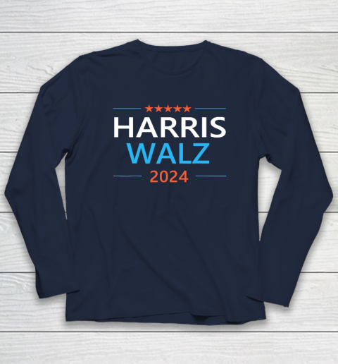 Harris Walz 2024 For President Patriotic Kamala Democrat Long Sleeve T-Shirt 2
