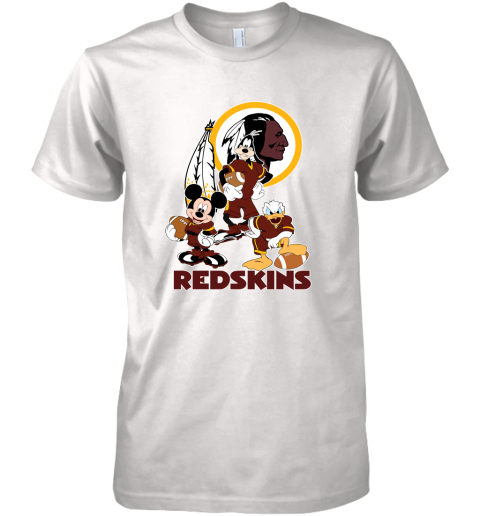 Mickey Donald Goofy The Three Washington Redskins Football Premium Men's T-Shirt