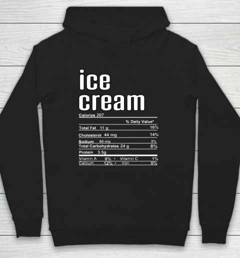 Thanksgiving Christmas Ice Cream Nutrition Fact Hoodie