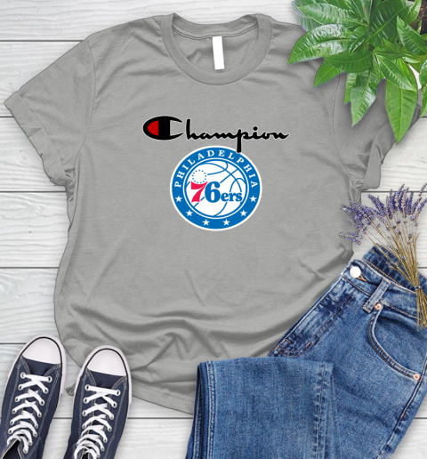 NBA Basketball Philadelphia 76ers Champion Shirt Women's T-Shirt 10