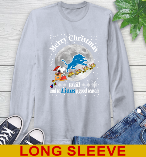 Detroit Lions Merry Christmas To All And To Lions A Good Season NFL Football Sports Long Sleeve T-Shirt 6
