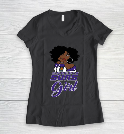 Phoenix Suns Girl NBA Women's V-Neck T-Shirt 8