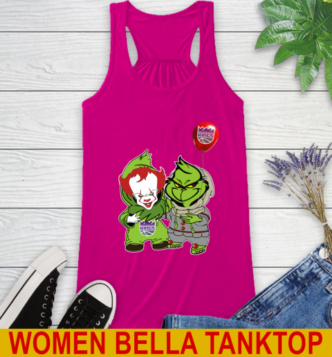 Sacramento Kings Baby Pennywise Grinch Christmas NBA Basketball Racerback Tank 8