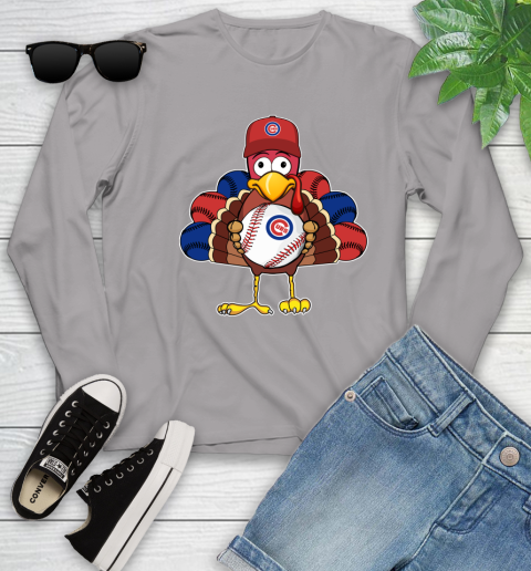 Chicago Cubs Turkey thanksgiving Youth Long Sleeve 5