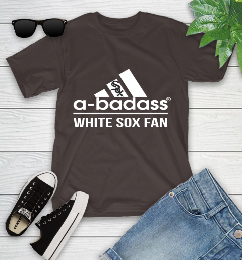 MLB A Badass Chicago White Sox Fan Adidas Baseball Sports Youth T-Shirt 7