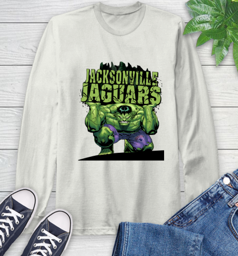 Jacksonville Jaguars NFL Football Incredible Hulk Marvel Avengers Sports Long Sleeve T-Shirt 12