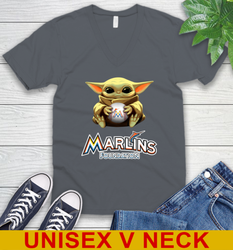 MLB Baseball Miami Marlins Star Wars Baby Yoda Shirt 53