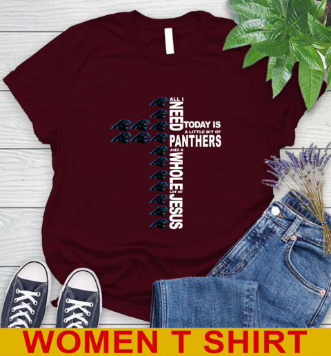 NFL All I Need Today Is A Little Bit Of Carolina Panthers Shirt Women's T-Shirt 6