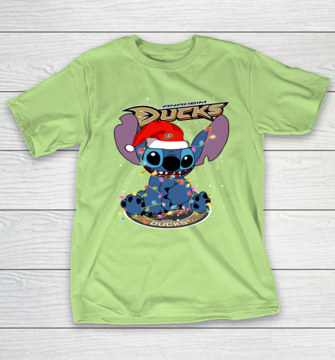 Anaheim Ducks NHL Hockey noel stitch Christmas T-Shirt 6
