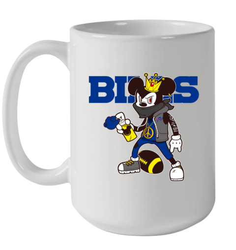 Buffalo Bills NFL Football Mickey Peace Sign Sports Ceramic Mug 15oz