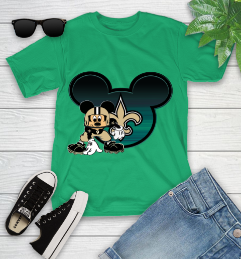 NFL New Orleans Saints Mickey Mouse Disney Football T Shirt Youth T-Shirt 6