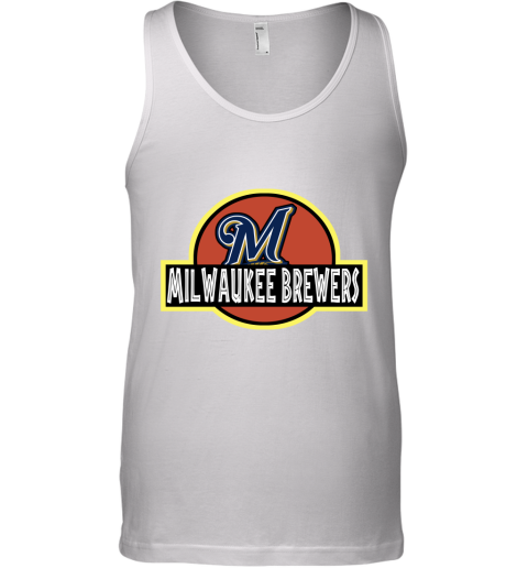 MLB Productions Youth Milwaukee Brewers Gray Cotton Sleeveless Tank