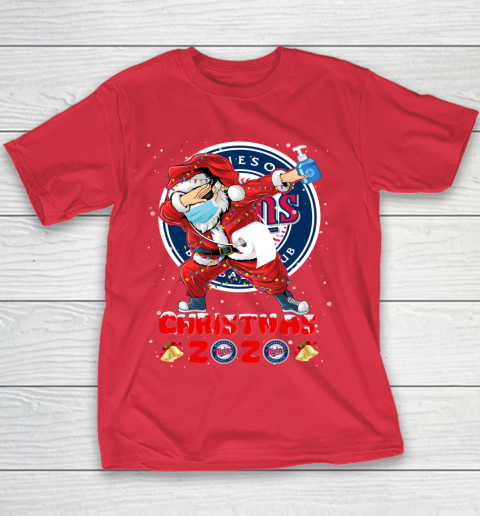 Minnesota Twins Funny Santa Claus Dabbing Christmas 2020 MLB Youth T-Shirt 7