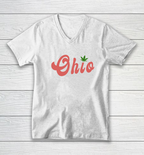 Canabis Fan Ohio The Redeye State Est 2023 V-Neck T-Shirt