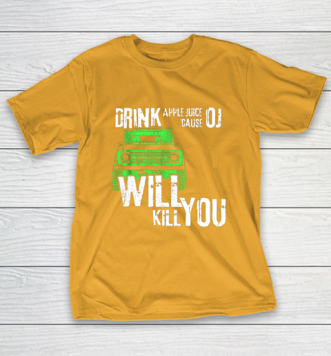 Drink Apple Juice Funny Design T Shirt Tee For Sports