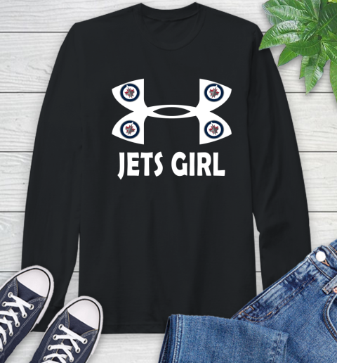 NHL Winnipeg Jets Girl Under Armour Hockey Sports Long Sleeve T-Shirt