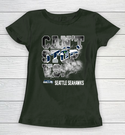 NFL Seattle Seahawks Can't Stop Vs Women's T-Shirt 5 NFL Seattle Seahawks Can't Stop Vs Women's T-Shirt - Image 5