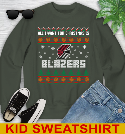 NBA All I Want For Christmas Is Portland Trail Blazers Basketball Sports 116