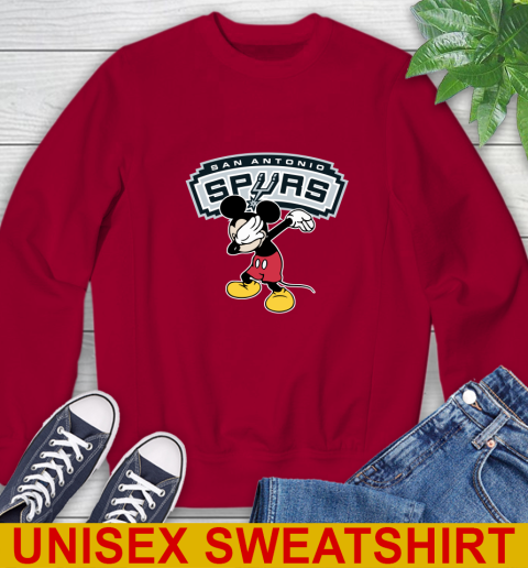 San Antonio Spurs NBA Basketball Dabbing Mickey Disney Sports Sweatshirt 7