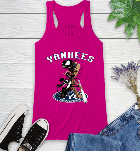 MLB New York Yankees Baseball Venom Groot Guardians Of The Galaxy Racerback Tank 8