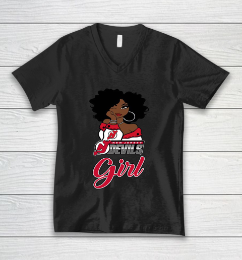 New Jersey Devils Girl NHL V-Neck T-Shirt