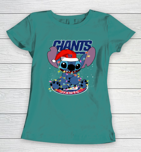 New York Giants NFL Football noel stitch Christmas Women's T-Shirt 10