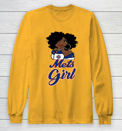 New York Metss Girl MLB Long Sleeve T-Shirt 3